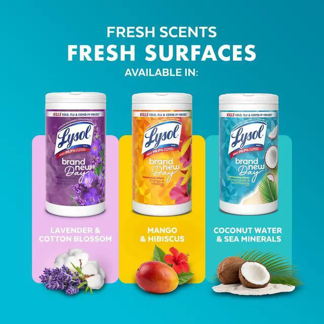 Alt view image 2 of 6 - Lysol Disinfecting Wipes, All Purpose Cleaner, Multi Surface Antibacterial Cleaning Wipes, Cleaning Supplies, Coconut & Sea Minerals Scent, 80 Count