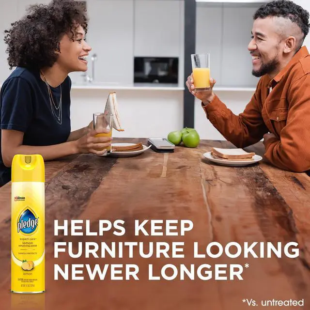 Alt view image 6 of 6 - Pledge® Expert Care, Wood Polish Shines and Protects, Lemon Enhancing, Aerosol, 9.7 oz.