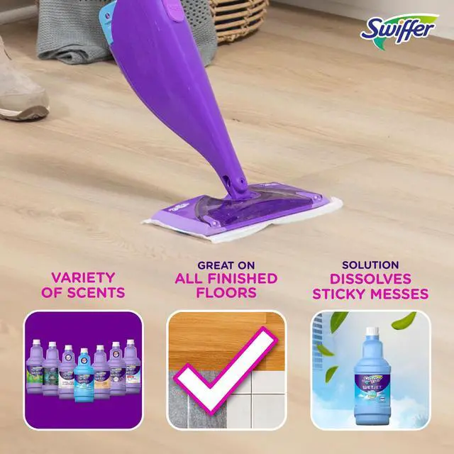 Alt view image 2 of 7 - Swiffer Wet Jet Solution Refill, Gain, 1 x 42.2 fl oz