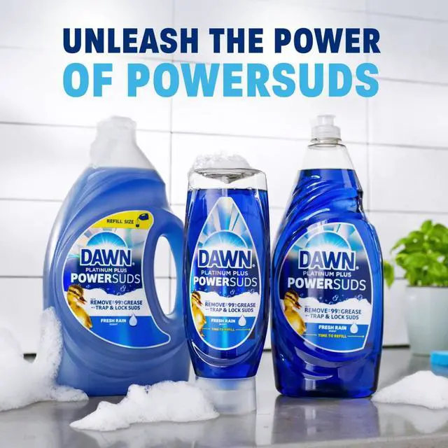 Alt view image 6 of 7 - Dawn Platinum Plus PowerSuds Liquid Dish Soap, 21.6 oz. Bottle