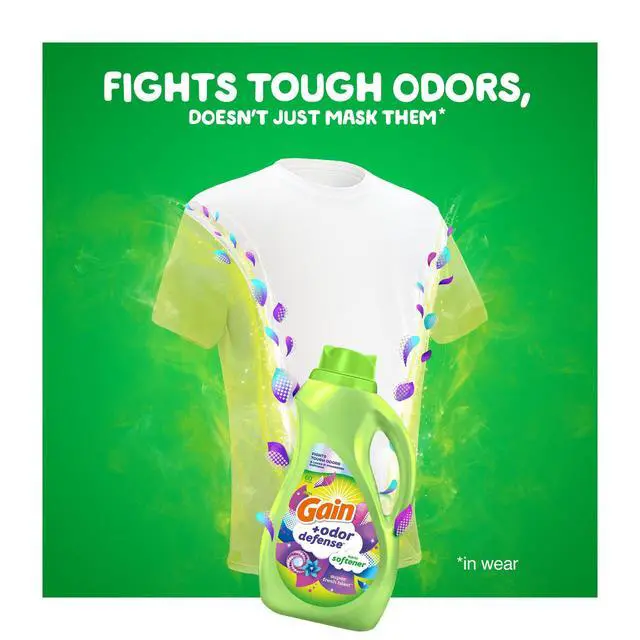Alt view image 3 of 7 - Gain Odor Defense Liquid Fabric Softener and Conditioner, Super Fresh Blast, 100 fl oz, 136 Loads