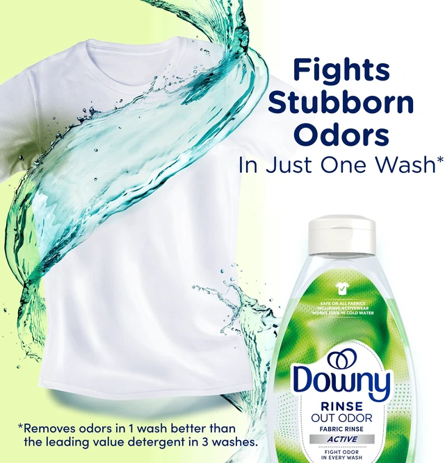Alt view image 2 of 7 - Downy Rinse Out Odor Laundry Rinse, Tackles Tough Odors, Active Fresh Scent, 25.5 fl oz