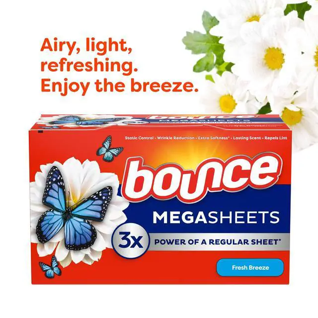 Alt view image 2 of 7 - Bounce Mega Dryer Sheets, Fresh Breeze, 50 Count