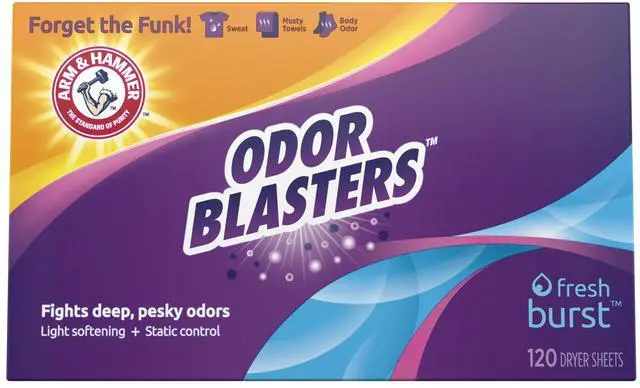 Main image of Arm & Hammer Odor Blaster Dryer Sheets, Fresh Burst, 120 Count