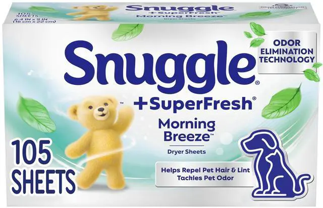 Main image of (2 pack) Snuggle SuperFresh Morning Breeze, Dryer Sheets, 105 Count