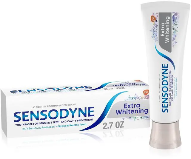 Main image of Sensodyne Extra Whitening Sensitive Teeth Whitening Toothpaste, Mint - 2.7 Oz, for Adults