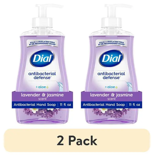 Alt view image 2 of 6 - (2 pack) Dial Antibacterial Defense Lavender & Jasmine Liquid Hand Soap, 11 fl oz
