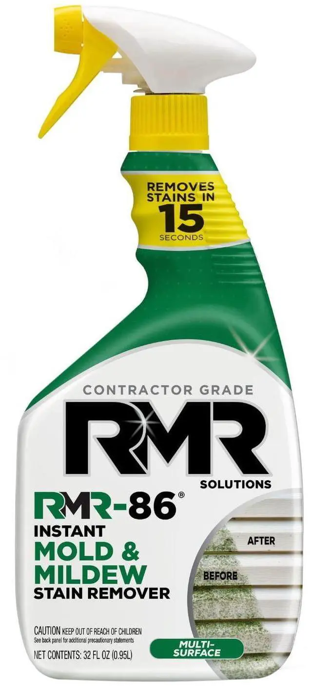 Main image of Mold & Mildew Stain Remover by RMR-86, 32 fl oz Contractor Grade Instant Cleaner for Bathroom, Shower, Tile & Grout