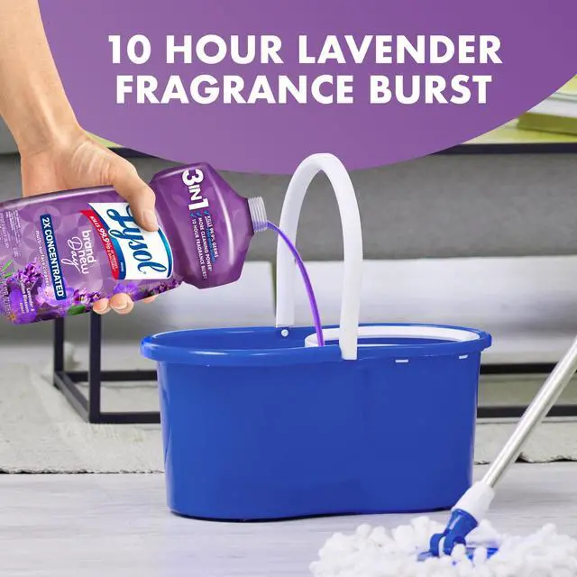 Alt view image 6 of 7 - Lysol All Purpose Cleaner, 2X Concentrated Multi-Surface Disinfectant Floor Cleaner for Mopping Solution, for Bathroom & Kitchen, Lavender & Cotton Blossom, 28 fl oz
