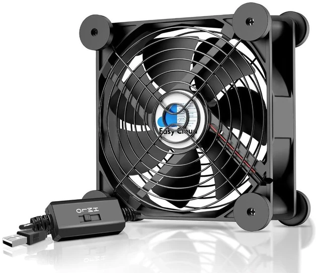 Main image of USB Computer Fan, 120mm USB Fan with 3 Speeds Controller Small PC USB Fans for Cooling Cabinet Case Receiver Server DVR Greenhouse TV Router Xbox PlayStation