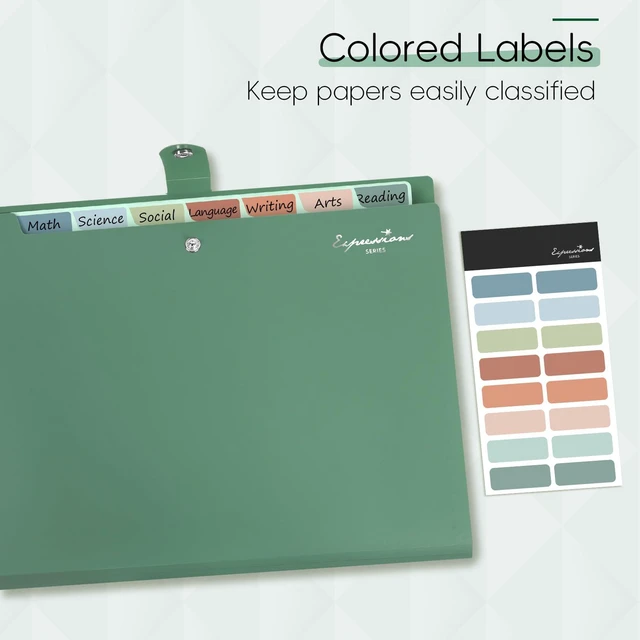 Alt view image 6 of 6 - Sooez Elegant 8 Pocket Expanding Accordion File Organizer