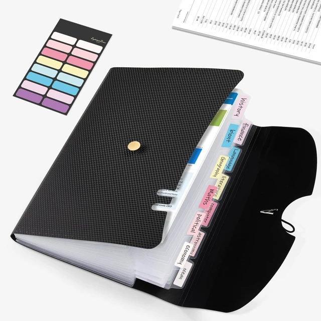 Alt view image 6 of 7 - Sooez 13 Pocket Accordion File Organizer, Expanding File Folders, Letter/A4