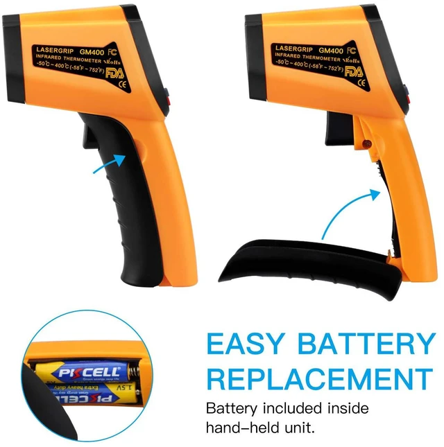 Alt view image 2 of 6 - Digital Laser Infrared Thermometer Gun, -50C to 400C (-58F to 752F), Kitchen