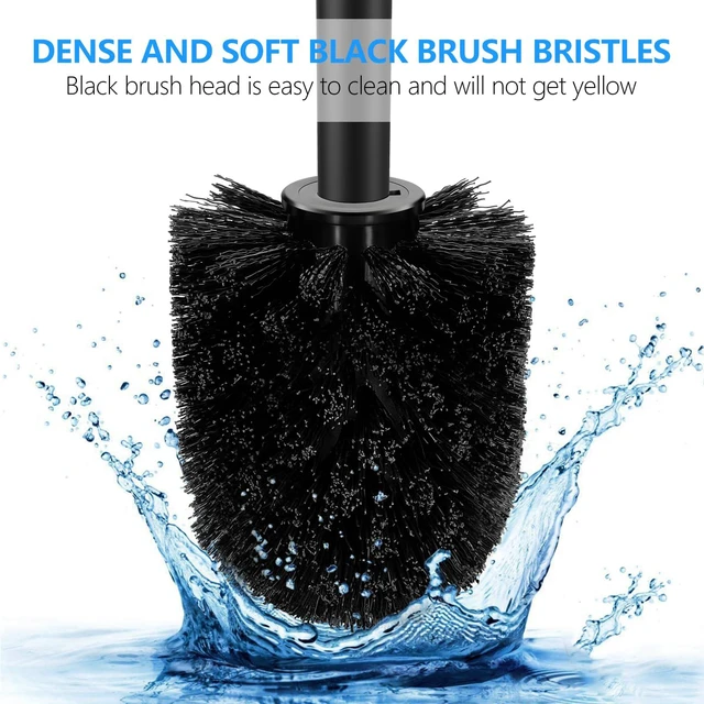 Alt view image 2 of 6 - SetSail Toilet Brush with Holder, Compact Size, Stainless Steel Handle, Durable Scrubbing Bristles, Splash-Proof