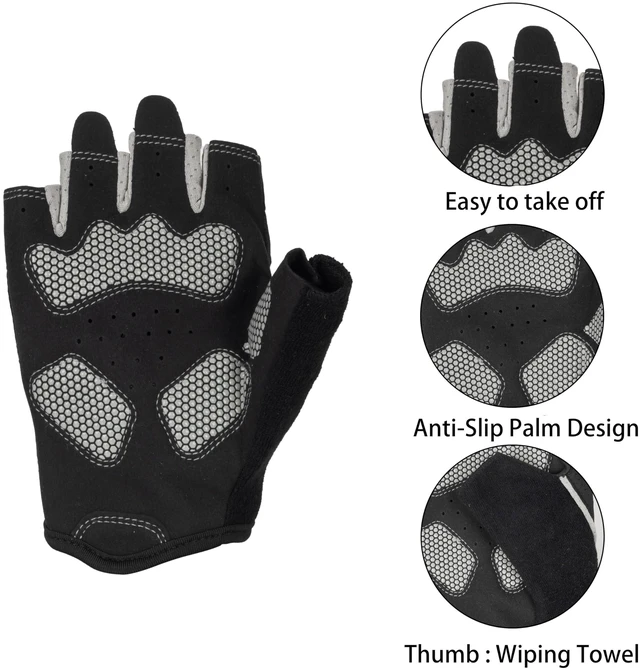 Alt view image 2 of 6 - Workout Gloves for Men and Women, Anti-Slip Breathable Weight Lifting Gloves for Gym Exercise, Cycling, Fitness, Training