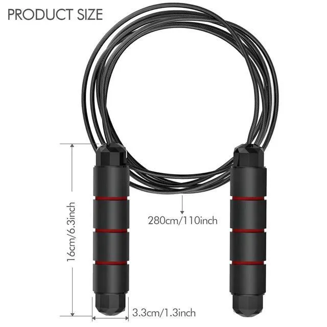 Alt view image 3 of 5 - Tangle-Free Rapid Speed Adjustable Jump Rope for Women Men Children Home Gym Sports Fitness Slimming