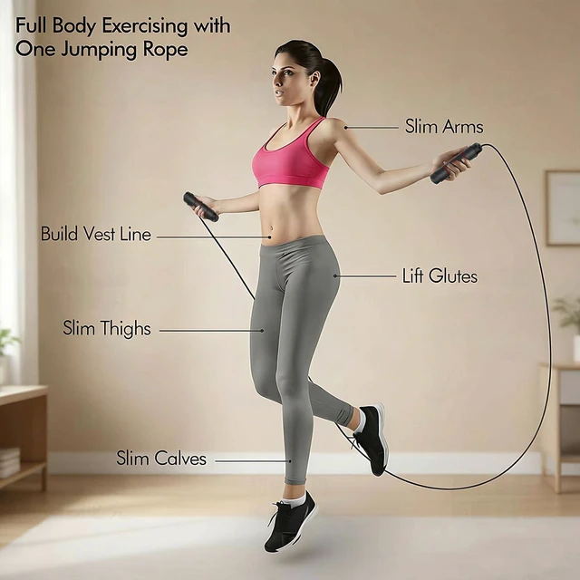 Alt view image 2 of 5 - Tangle-Free Rapid Speed Adjustable Jump Rope for Women Men Children Home Gym Sports Fitness Slimming