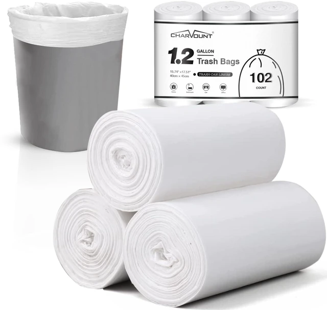 Main image of Charmount 1.2 Gallon Small Trash Bags, 102 Count