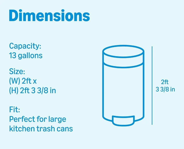Alt view image 2 of 6 - Amazon Basics Tall Kitchen Drawstring Trash Bags, Clean Scent, 13 Gallon, 80 Count