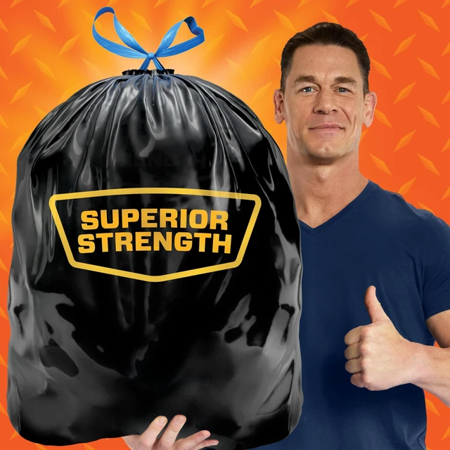 Alt view image 6 of 6 - Hefty Strong 33 Gallon Trash Bags, Black, Unscented, with Drawstrings, 48ct