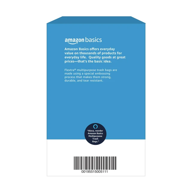Alt view image 2 of 6 - Amazon Basics Flextra 30 Gallon Multipurpose Drawstring Trash Bags, 50 Count, Tear Resistant