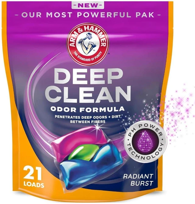 Main image of ARM & HAMMER Deep Clean Odor Formula Laundry Detergent Power Paks, 21 Count