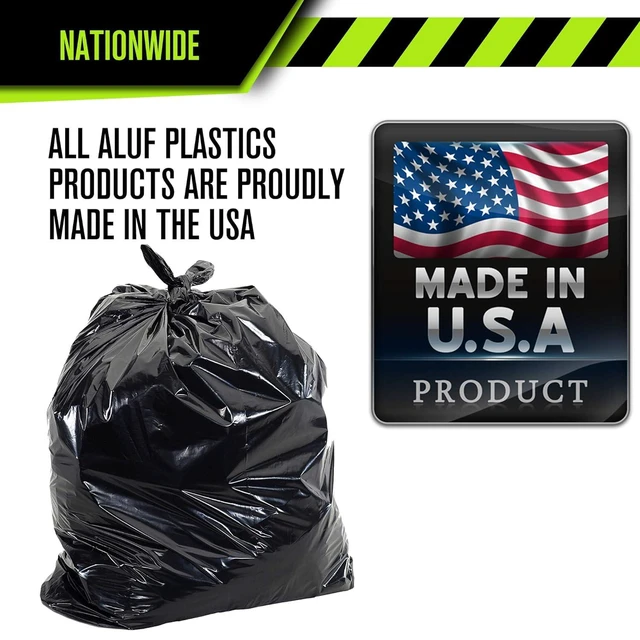 Alt view image 4 of 6 - Aluf Plastics 55 Gallon Heavy Duty Trash Bags, 2.0 MIL Thick, 38" x 58", Black, 50 Pack