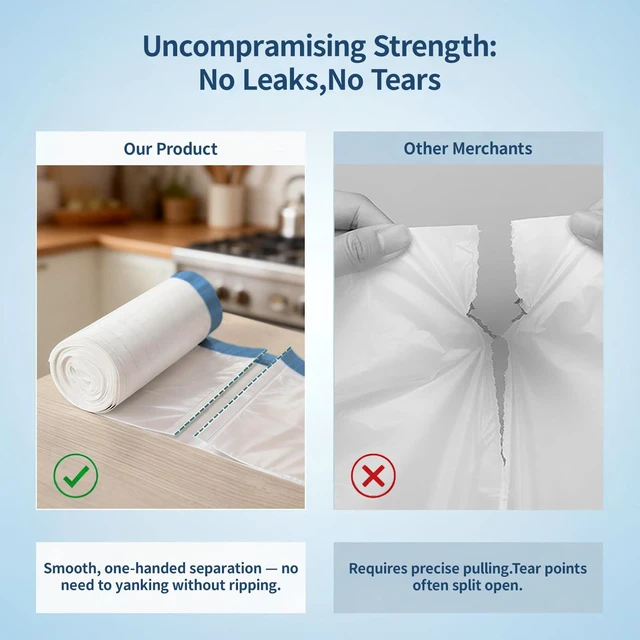 Alt view image 4 of 6 - 5Gallon Small Drawstring Trash Bags, 1.1Mil, Unscented, 120Count