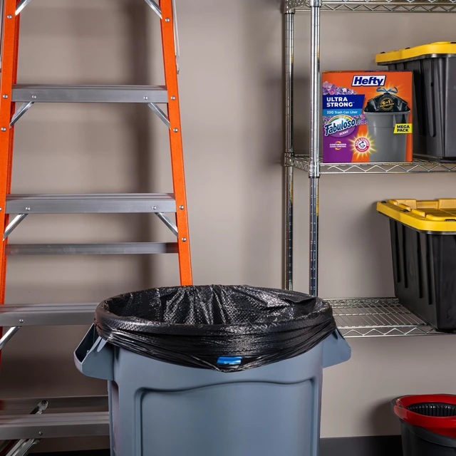 Alt view image 3 of 7 - Hefty Ultra Strong 33Gal Trash Bags 40Ct, Black, Fabuloso Lavender