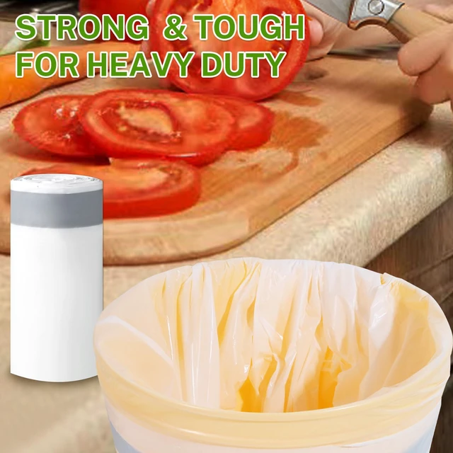 Alt view image 6 of 7 - 10 Gallon Drawstring Trash Bags, 1 Mil Thick, White, 75 Count