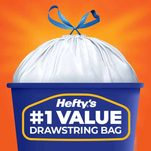 Alt view image 6 of 6 - Hefty Strong 13G Tall Kitchen Trash Bags, White, Unscented, 45ct