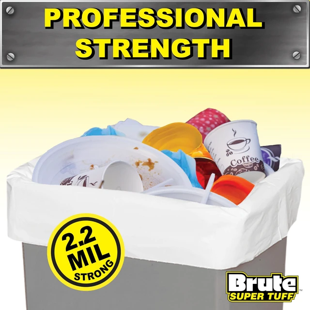 Alt view image 3 of 7 - Brute Super Tuff 20 Gallon Kitchen Compactor Bags, 2.0Mil, White, 20ct
