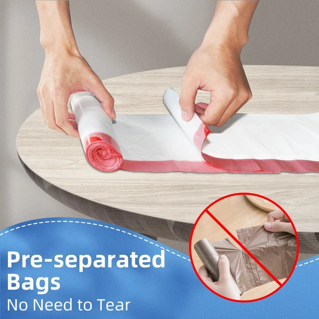 Alt view image 7 of 7 - KdbK 13.2 Gallon Tall Drawstring Trash Bags, 120 Count Pre-separated, Unscented, Leak Proof, for Kitchen, Office, Home