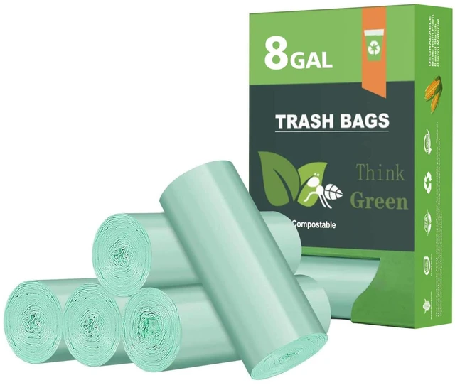 Main image of AYOTEE Medium 8 Gallon Biodegradable Trash Bags, Leak Proof Compostable