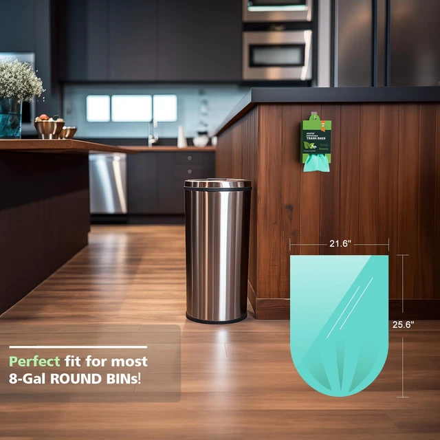 Alt view image 2 of 7 - AYOTEE Medium 8 Gallon Biodegradable Trash Bags, Leak Proof Compostable