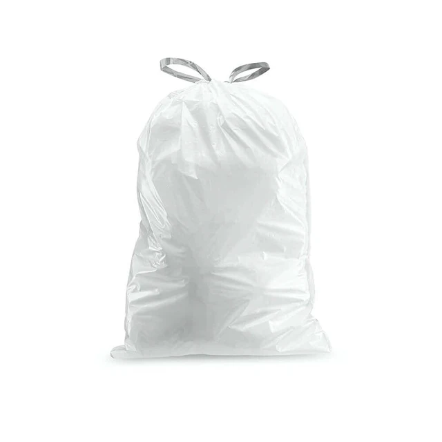 Alt view image 3 of 6 - Plasticplace Custom Fit Trash Bags for Simplehuman Code Q, 13-17 Gallon, 50 Count, Heavy Duty Tear-Resistant Drawstring