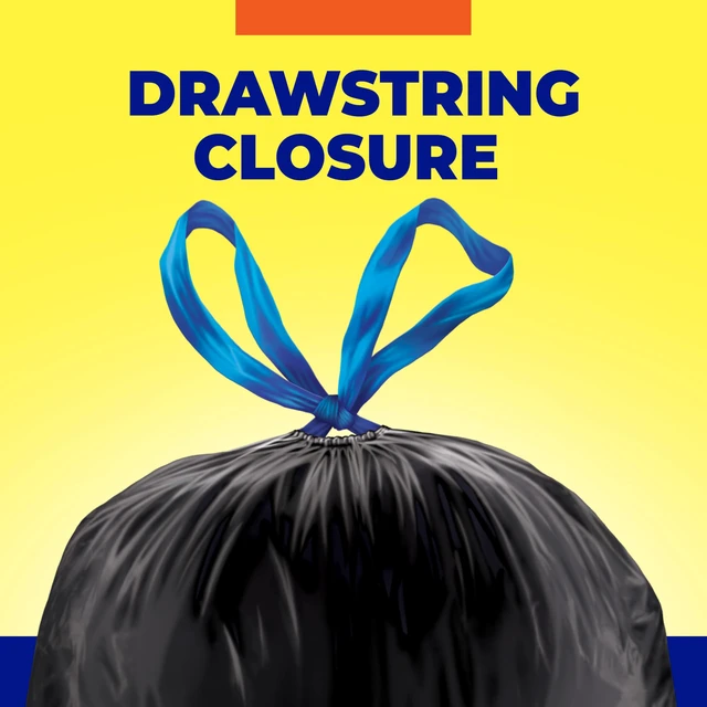 Alt view image 2 of 6 - Hefty Essentials Extra Large 39Gallon Trash Bags, Black, Unscented, 40 Count