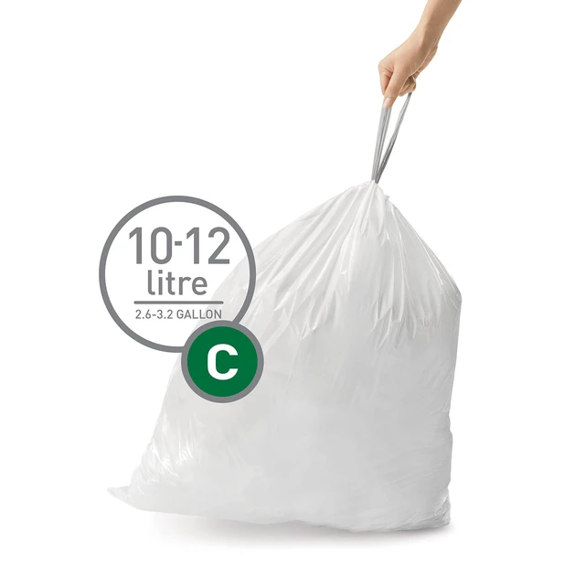 Alt view image 2 of 4 - Simplehuman Code C 60 Count Custom Fit Liners, Drawstring Kitchen Trash Bags, One-by-One Mess-Free Dispense, Extra Thick & Double Seamed, 50% PCR Plastic, 10-12 Liter / 2