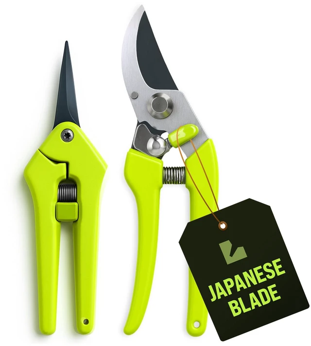 Main image of 2-Pack Stainless Steel Gardening Scissors, Pruning Shears and Clippers