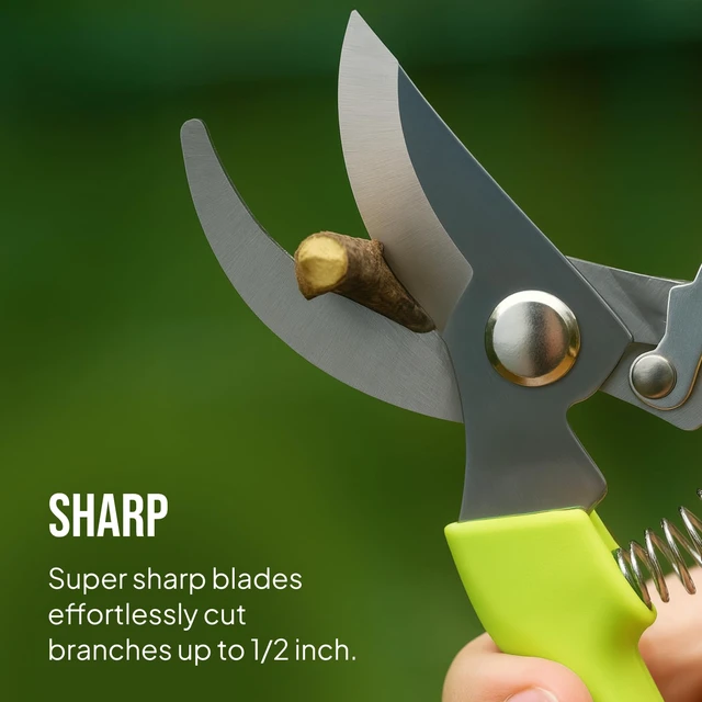 Alt view image 3 of 5 - 2-Pack Stainless Steel Gardening Scissors, Pruning Shears and Clippers