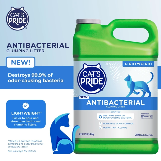 Alt view image 3 of 6 - Cat's Pride Antibacterial Litter, Odor-Eliminating Scented, 12lb