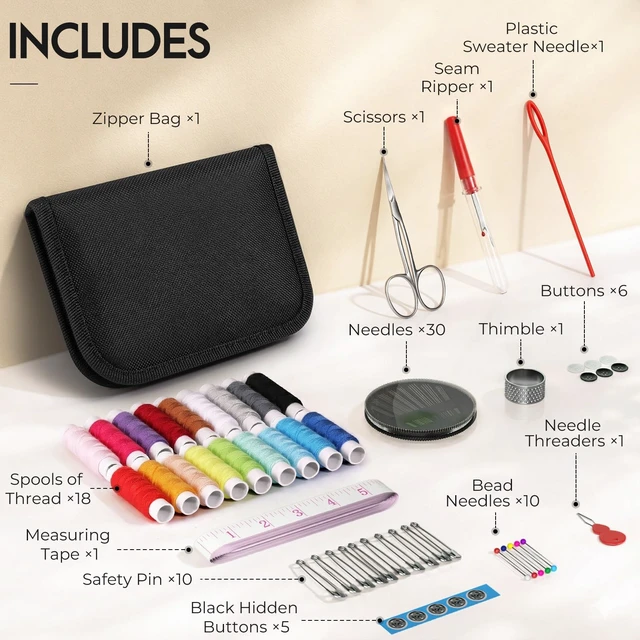 Alt view image 2 of 6 - Coquimbo Sewing Kit for Adults, Christmas Stocking Stuffers for Teen Girls