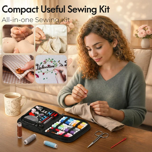 Alt view image 6 of 6 - Coquimbo Sewing Kit for Adults, Christmas Stocking Stuffers for Teen Girls