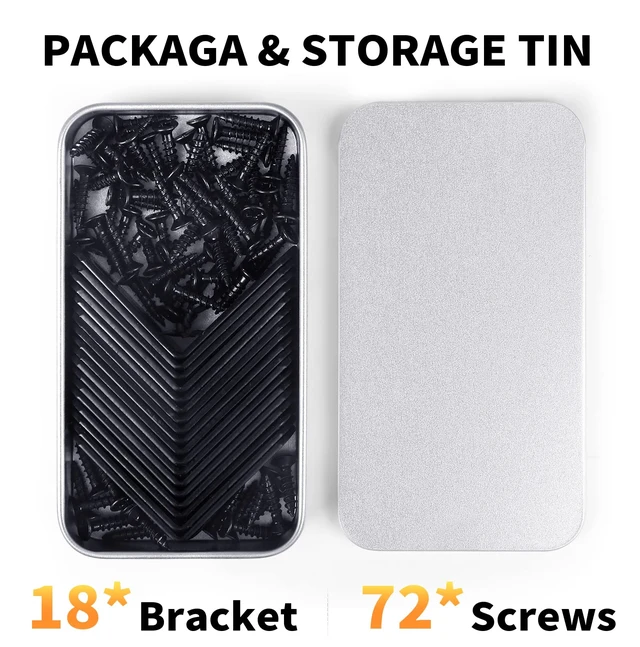 Alt view image 6 of 7 - FATLODA 18PCS L Bracket Corner Brace, Stainless Steel
