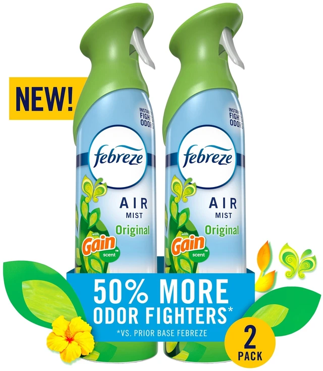 Main image of Febreze Air Mist Air Freshener Spray, Gain Original Scent, 8.1oz, 2 Count