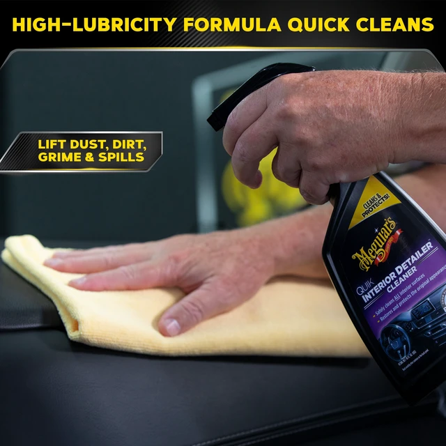 Alt view image 4 of 5 - Meguiar's Quik Interior Detailer Cleaner, 16 fl oz Spray for Plastics, Leather, Rubber, Dashboards and Trim in Cars, Trucks & SUVs