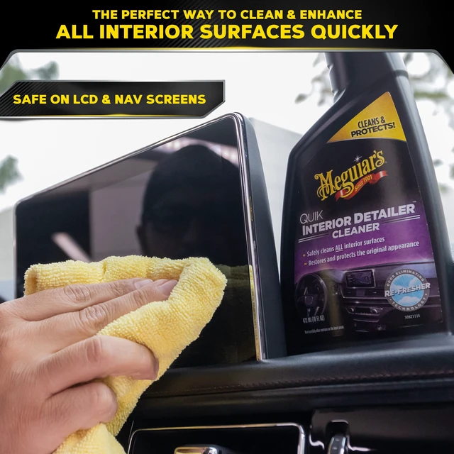 Alt view image 5 of 5 - Meguiar's Quik Interior Detailer Cleaner, 16 fl oz Spray for Plastics, Leather, Rubber, Dashboards and Trim in Cars, Trucks & SUVs