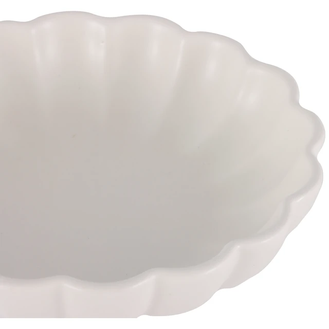 Alt view image 6 of 6 - Mainstays White Scalloped Decorative Tabletop Bowl