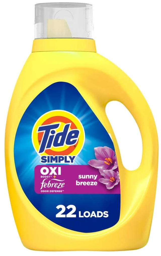 Main image of Tide Simply Laundry Detergent Liquid, Oxi Boost + Febreze Odor Defense, Sunny Breeze Scent, 31 fl oz, 22 Loads
