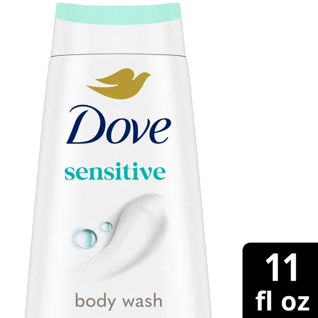Alt view image 4 of 5 - Dove Body Wash for 24hr Lotion-Soft Sensitive Skin, Moisturizing Gentle Hypoallergenic Formula, No Sulfates No Parabens, 11 Fl oz
